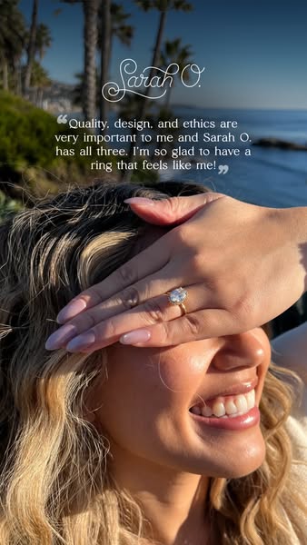 This ad features a testimonial from a Sarah O. customer. The customer talks about how the brand's quality, design, a