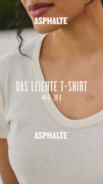 This image ad shows a close up of a woman wearing the featured tee shirt. The text overlay calls out the brand name, pro