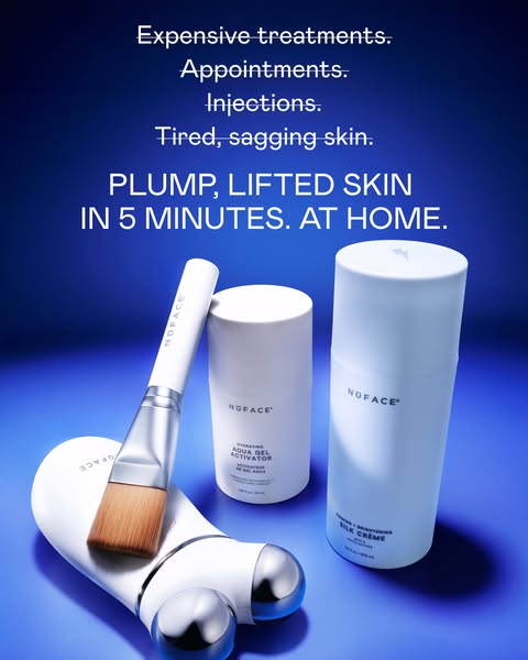 This ad for NoFace presents the problem of expensive and time-consuming skin treatments and offers a solution with their