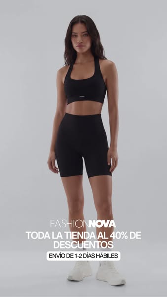 This ad by Fashion Nova promotes a 40% off sale across the entire store, with shipping in 1-2 business days.