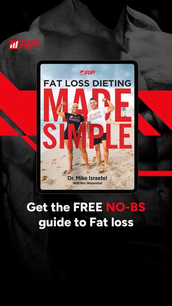 This ad promotes a free guide to fat loss from Renaissance Periodization. The ad features an image of the guide's co