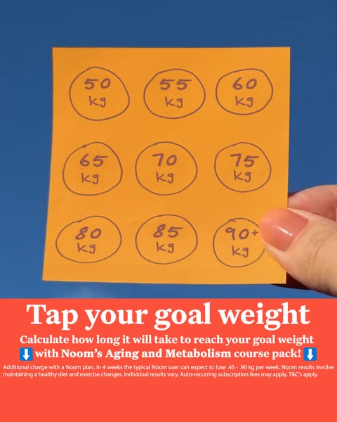 This interactive ad uses a sticky note with goal weights as the prompt to get users to tap their weight and learn about 