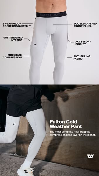 This ad showcases the Wolaco Fulton Cold Weather Pant, highlighting its features such as sweat-proof pocketing, double-l