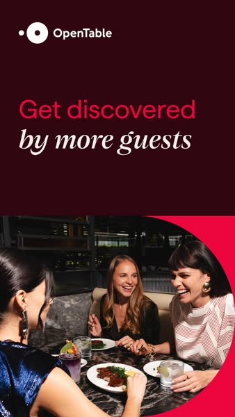 This image ad for OpenTable aims to attract restaurant owners by highlighting the benefit of increased visibility and gu