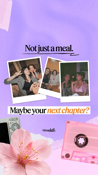 This ad features a visually-driven layout evoking a scrapbook or mood board, aimed at capturing a feeling of nostalgia a