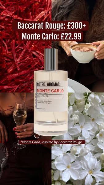 This ad is designed to encourage viewers to switch from expensive perfume brands, like Baccarat Rouge, to more affordabl