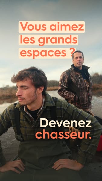 This ad features a close up of a man in hunting gear. The ad copy poses the question, "Do you like large spaces?&qu