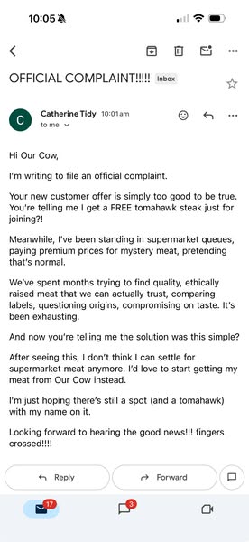 OUR COW ad