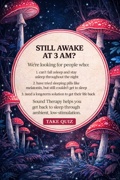 The ad is for sound therapy, and the ad is targeting people who can't fall asleep and stay asleep throughout the nig