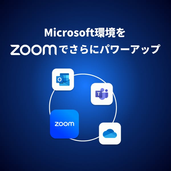 This ad promotes the integration of Zoom with Microsoft products. It features the logos of Zoom, Microsoft Outlook, Micr