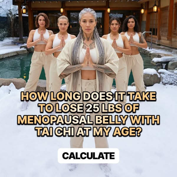 This image ad features 5 women in a snowy environment asking the question "HOW LONG DOES IT TAKE TO LOSE 25 LBS OF 