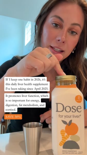 A woman shares her experience taking a daily liver health supplement, highlighting its benefits for energy, digestion, f