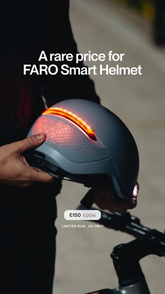 Image ad for Faro Smart Helmet highlighting a limited time offer.