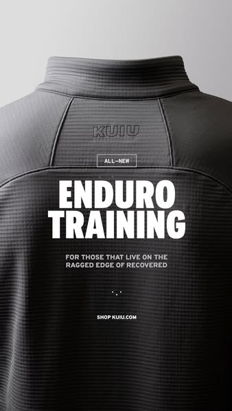 This ad for KUIU promotes the Enduro Training line with a focus on those who live on the 'ragged edge of recovered&#