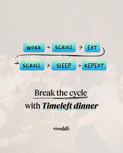 This ad highlights a common daily cycle of working, scrolling, eating, and sleeping, only to repeat the pattern. It then