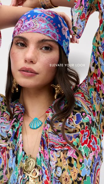 This ad features a close-up shot of a woman wearing jewelry and a headscarf. The text overlay emphasizes the idea of 