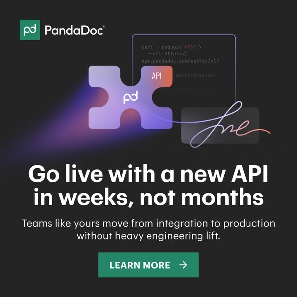 This ad for PandaDoc is targeting potential clients looking to streamline their API integration process. The ad emphasiz