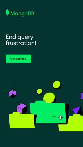 This ad for MongoDB uses a simple image with a headline and CTA to encourage users to get started with the database plat