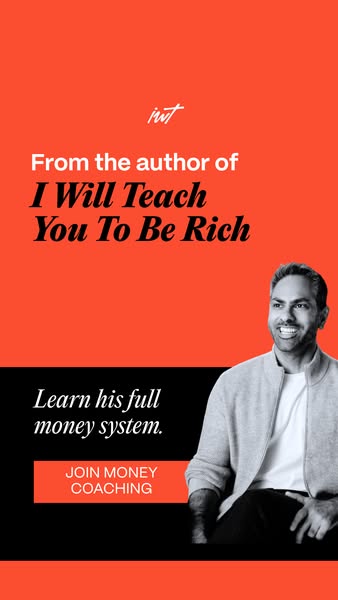 This ad for I Will Teach You To Be Rich promotes joining money coaching with the book's author.