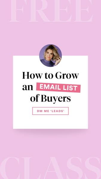 This image ad promotes a free class to learn how to grow an email list of buyers. The ad uses an image of the instructor