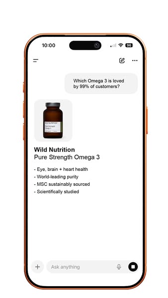 This ad features a screenshot of what appears to be a phone screen. The phone is displaying a message thread that is pro