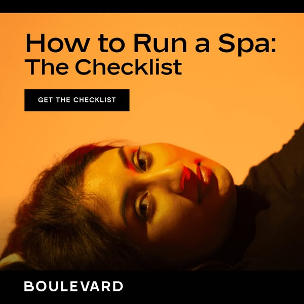 This ad is for Boulevard, a business that helps spas run their business. The ad is trying to get people to download thei