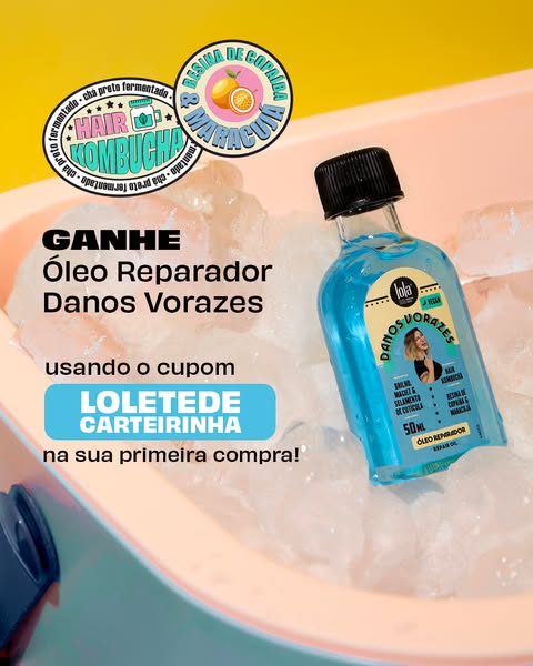 This image ad is for Lola brand hair oil and highlights the ingredients and also a discount using a coupon.