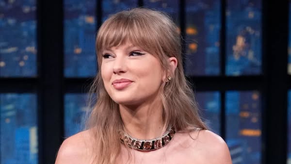 An image of Taylor Swift is used to advertise a beauty product.