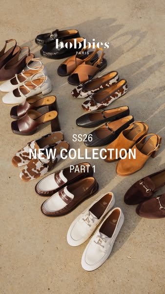 This image ad showcases Bobbies Paris' Spring/Summer 2026 collection of footwear.