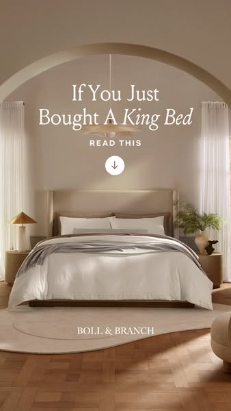 This ad by Boll & Branch targets those who have recently purchased a king-size bed. It features an image of an invit