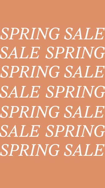 A repeating "Spring Sale" pattern background.