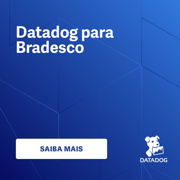 This ad for Datadog is targeted towards Bradesco, a financial services company. The ad features the Datadog logo and a c