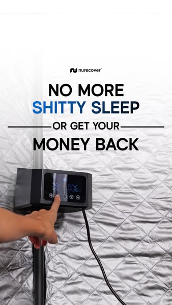 The ad features the brand Nurecover and its product which is designed to improve sleep. The ad states that the user can 