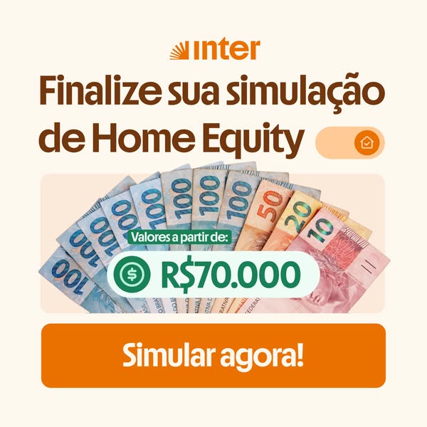 An image ad for Inter promotes their Home Equity product. It prompts the user to finish their simulation on the website 