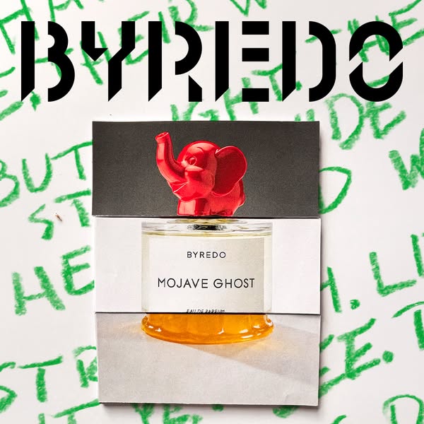 This ad features a perfume product and an unboxing experience with a toy.