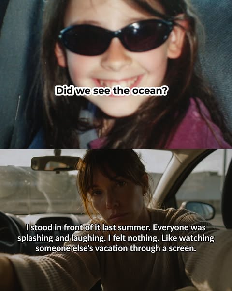 This is a split image ad with a photo from the subject's childhood on top and a recent picture of her on the bottom.