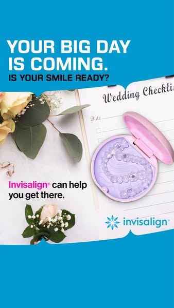 The image ad is for Invisalign, and it is promoting the product for people with a big day coming up, such as a wedding.