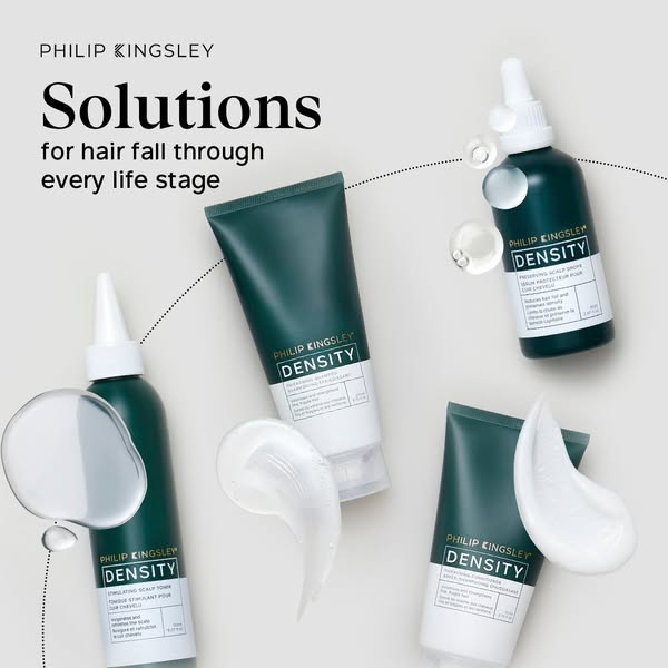 This ad by Philip Kingsley showcases their Density range of hair products, designed to combat hair fall at every stage o