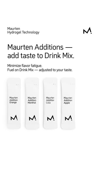 This ad introduces Maurten's Addition product line, designed to add flavor to Drink Mix. It highlights the benefit o