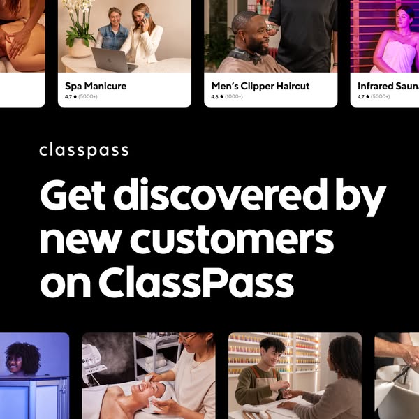 This is a brand ad that introduces the brand ClassPass, and informs businesses that they can get discovered by new custo
