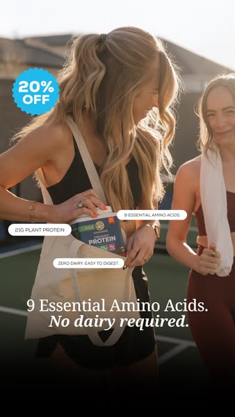 This image ad showcases a plant-based protein product designed for individuals seeking a dairy-free and easily digestibl