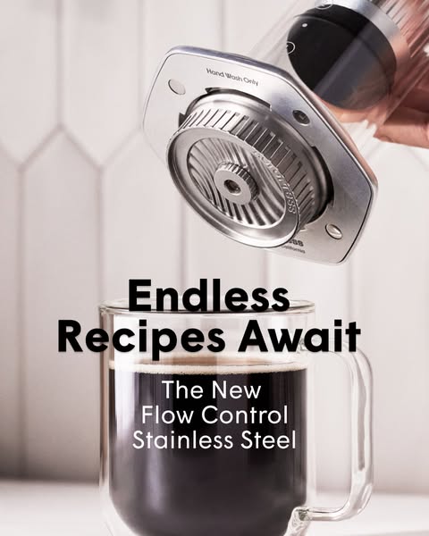 This ad showcases a new stainless steel product that is used to make coffee.
