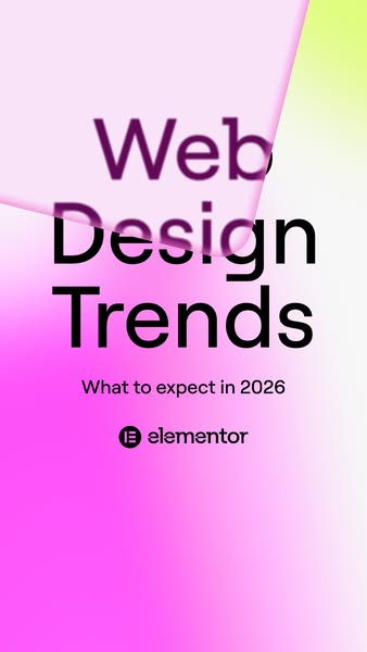 This ad for Elementor is intended to bring awareness to the concept of web design trends in 2026.