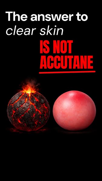 This ad highlights an alternative solution to Accutane for achieving clear skin.