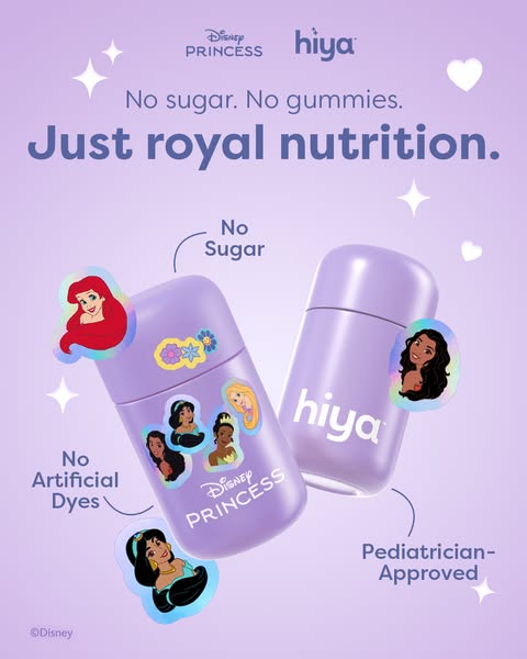 An image ad for Hiya brand kids vitamins targeted at parents who want to make sure their kids have the proper nutrition 