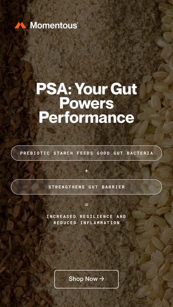 This ad promotes Momentous brand products using a scientific explanation of how the product works. The ad first starts w