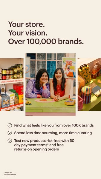 This ad is targeted toward retailers looking for new, unique brands to stock in their stores. The ad highlights how the 
