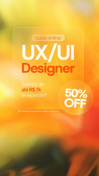 This image ad promotes an online UX/UI Designer course, highlighting potential salary expectations and a current 50% dis