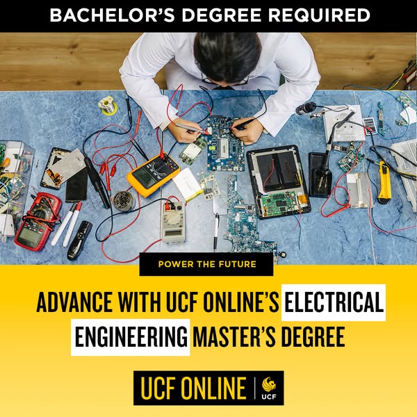 This ad promotes UCF Online's Electrical Engineering Master's Degree, targeting individuals with a bachelor'