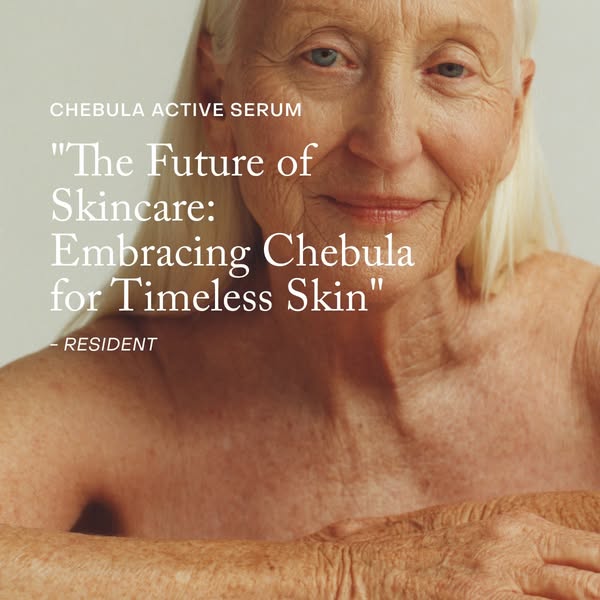 This image ad features a close-up of a mature woman alongside a quote from Resident which positions the product as the f
